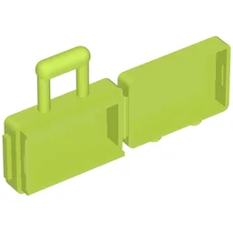 Bag / Suitcase with Long Handle [Opens] / Lime