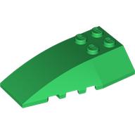 Lego Brick Wedged, Curved 6 x 4 Triple / Green