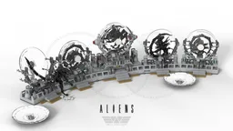 Micro ALIENS Concept ART Series : Laboratory of Weyland Corp. PART Final