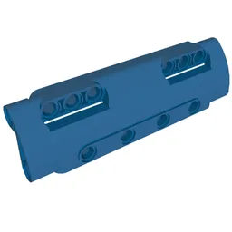 Technic Panel Curved 11 x 3 with 10 Pin Holes through Panel Surface / Blue