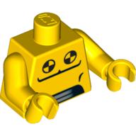 Lego Torso Bare Chest, Black and Yellow Circles Print, Yellow Arms and Hands / Yellow