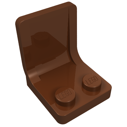 Lego Seat / Chair 2 x 2 with Center Sprue Mark / Reddish Brown