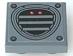 Tile, Modified 2 x 2 Inverted with 4 Bolts and Air Vent with 2 Red Lights Pattern (Sticker) - Set 70500