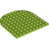 Plate 10 x 10 with Rounded End / Lime