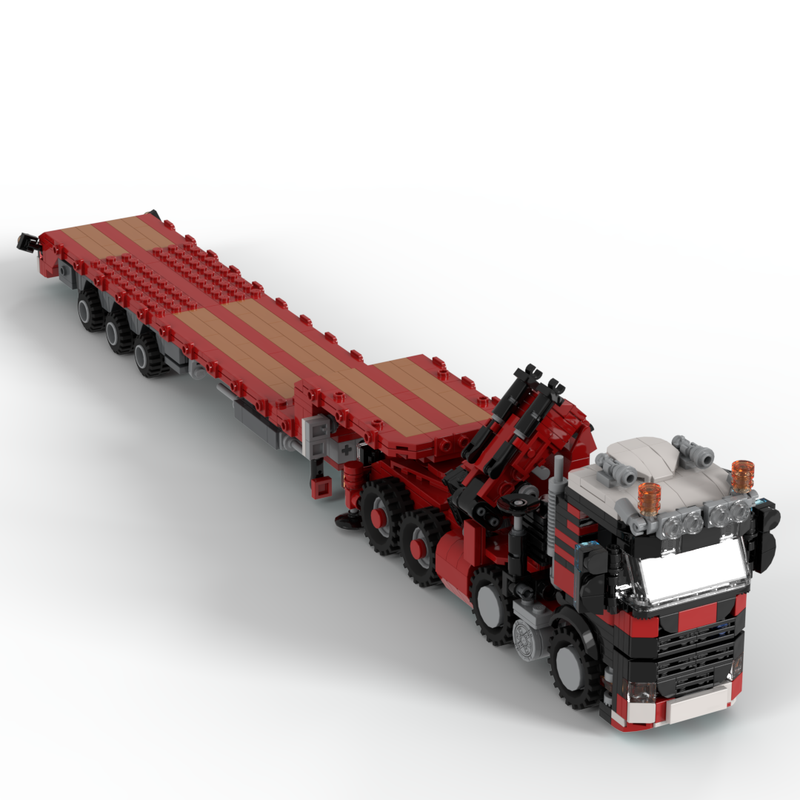 Lego 8x4 Semi-Tractor with 3-Axle Low-Loader - MST