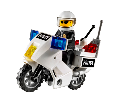 Lego Police Motorcycle (Black Sticker Version)