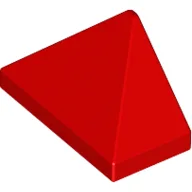Brick Sloped 45° 2 x 1 Triple with Inside Stud Holder / Red