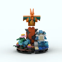 Micro Venusaur, Charizard and Blastoise
