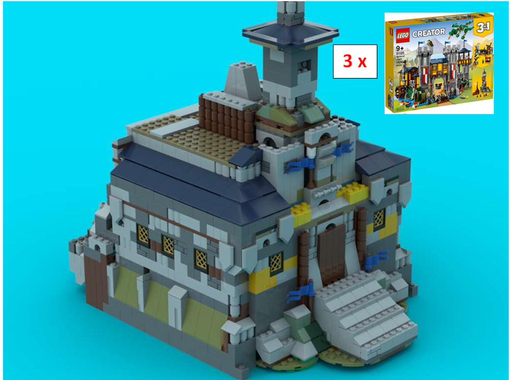 Lego Stronghold (built from 3 x 31120)