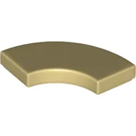 Tile 2 x 2 Curved, Macaroni / Tan