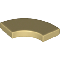 Lego Tile 2 x 2 Curved, Macaroni / Tan