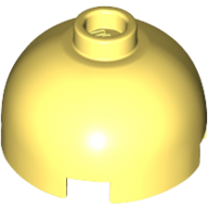 Lego Brick Round 2 x 2 Dome Top, Hollow Stud / Bright Light Yellow