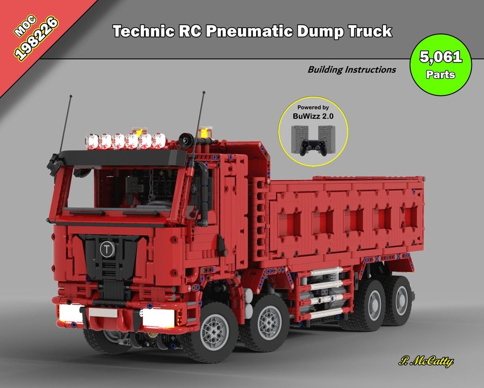 Lego Technic RC Pneumatic Dump Truck (BuWizz)