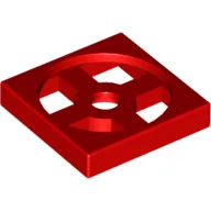 Turntable 2 x 2 Plate, Base / Red
