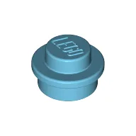 Plate Round 1 x 1 with Solid Stud / Medium Azure