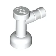 Tap 1 x 1 without Hole in Spout / White