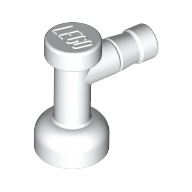Lego Tap 1 x 1 without Hole in Spout / White