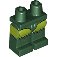 Lego Hips and Dark Green Legs with Green Leotard, Lime Leggings, Green Boots (Green Arrow) / Dark Green