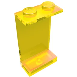 Panel 1 x 2 x 3 - Solid Studs / Trans-Yellow