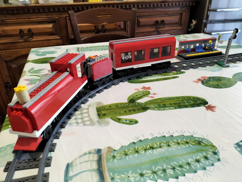 Lego 7938 RC steam train and station that i use during christmas
