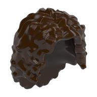 Lego Hair Long Tousled with Center Part / Dark Brown