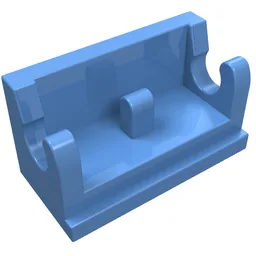 Hinge Brick 1 x 2 Base / Medium Blue