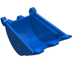 Technic Digger Bucket 4 x 4 x 9 with 3 teeth / Blue