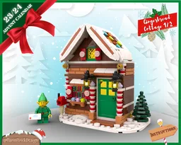 LEGO Christmas GingerBread Cottage 1/2 Moc Instruction - Lego Winter Village Moc