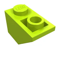 Brick Sloped Inverted 45° 2 x 1 / Lime