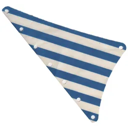 Sail, Triangular, 15 x 22 with Blue Thin Stripes Print / White
