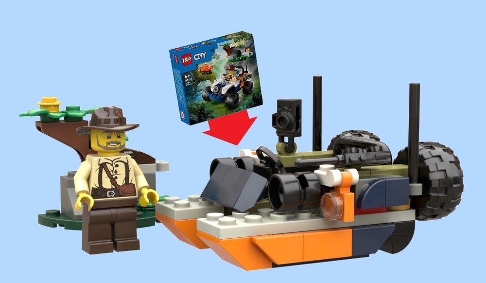 Lego Alt Build 60424 Jungle Explorer. (Marsh Skipper)