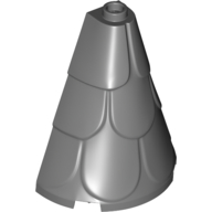Lego Tower Roof 2 x 4 x 4 Half Cone Shaped with Roof Tiles / Dark Bluish Gray