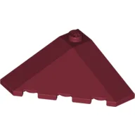 Brick Wedged, Sloped 18° 4 x 4 Corner / Dark Red