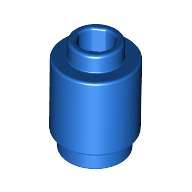 Lego Brick Round 1 x 1 Open Stud / Blue