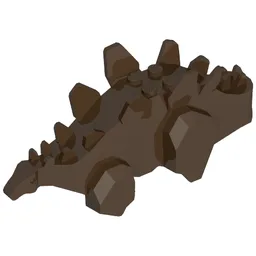 Animal Body Part, Dinosaur, Stegosaurus Body Top / Brown