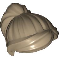 Lego Hair Ponytail and Swept Sideways Fringe / Dark Tan