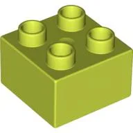 Duplo Brick 2 x 2 / Medium Lime