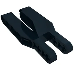 Technic Beam 3 x 7 x 2 Fork 3 Fingers / Black