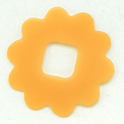 Lego Clikits Icon Accent, Flower 2 3/4 x 2 3/4, 10 Petals / Trans-Flame Yellowish Orange