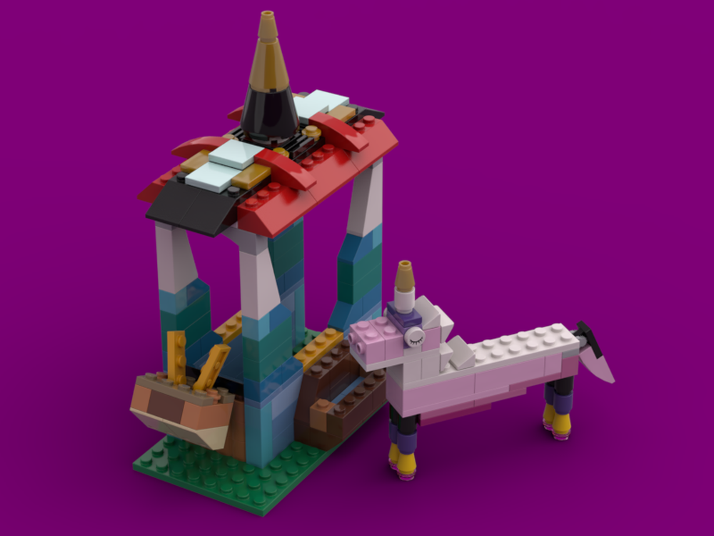 Lego Unicorn & Stable — 10717