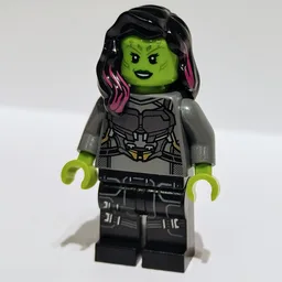 Gamora in Dark Bluish Gray and Silver Outfit