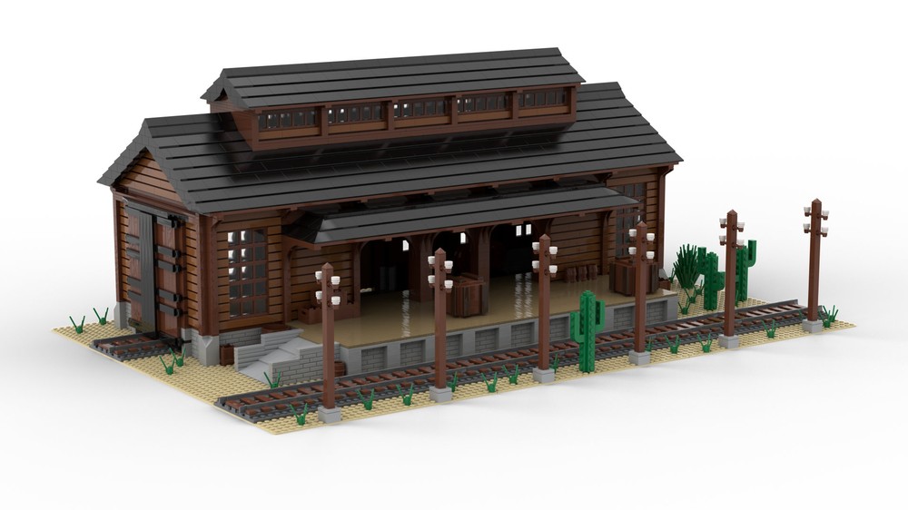 Lego Western - Hangar à marchandises - Goods shed - MOC