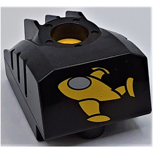 Lego Duplo Toolo MyBot Engine Program Brick with Yellow Airplane Print / Black