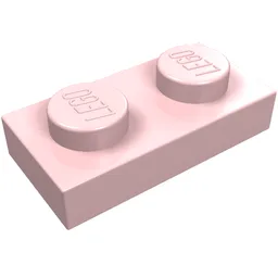 Plate 1 x 2 / Light Pink