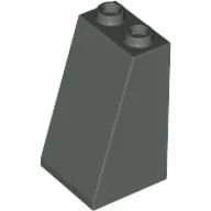 Brick Sloped 75° 2 x 2 x 3 [Hollow Studs] / Dark Gray
