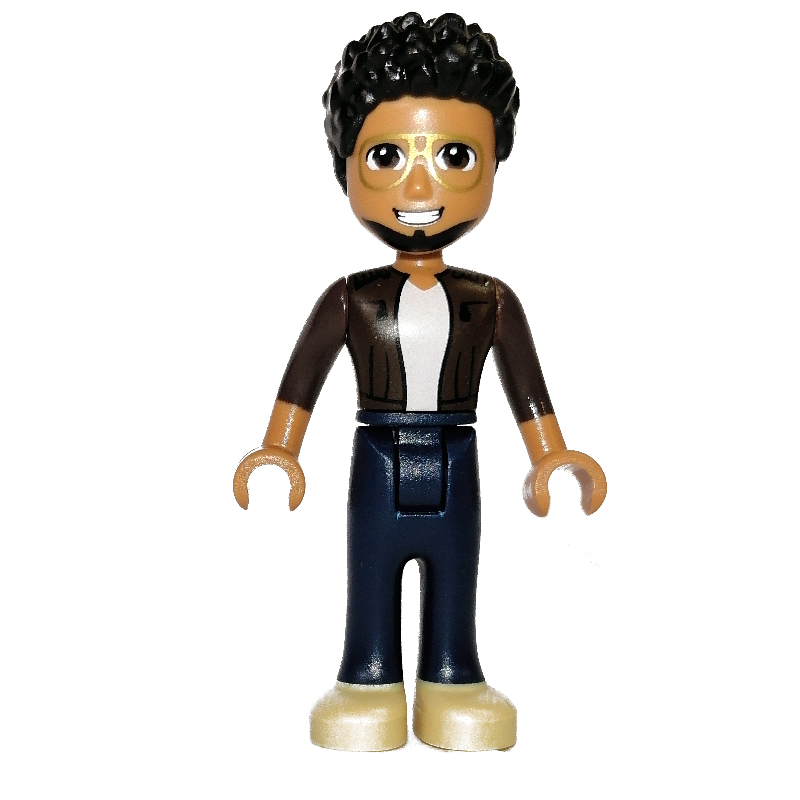 Lego Martin - Dark Brown Torso, Dark Blue Legs, Black Hair