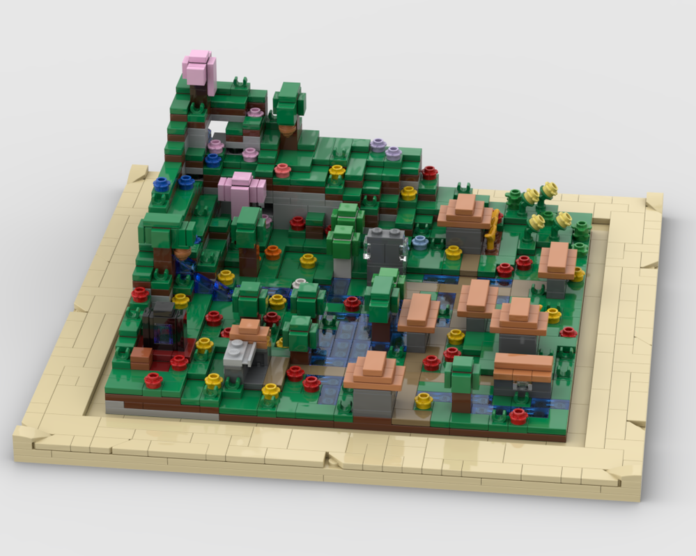 Lego 4x4 Micro Village with Map Base 1
