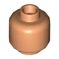 Minifig Head [Plain] [Hollow Stud] / Nougat