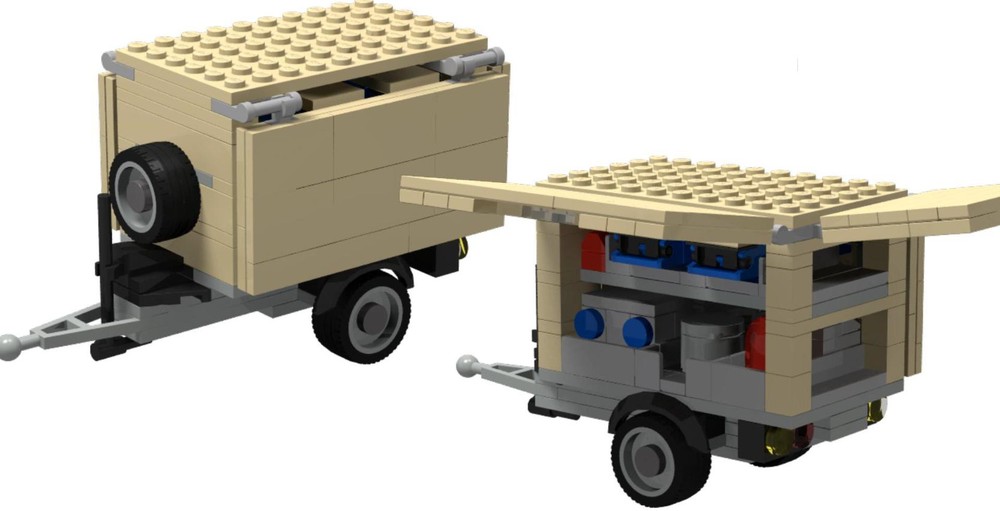 Lego Katastrophenschutz Anhänger Betreuungsdient / German Disaster Service Trailer Psycho-Social Care Unit