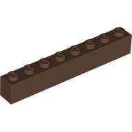 Lego Brick 1 x 8 / Brown